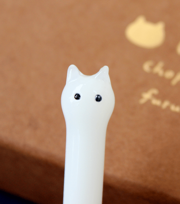 にゃんぺん ガラスペン 猫 未使用【2981】 にゃんぺん