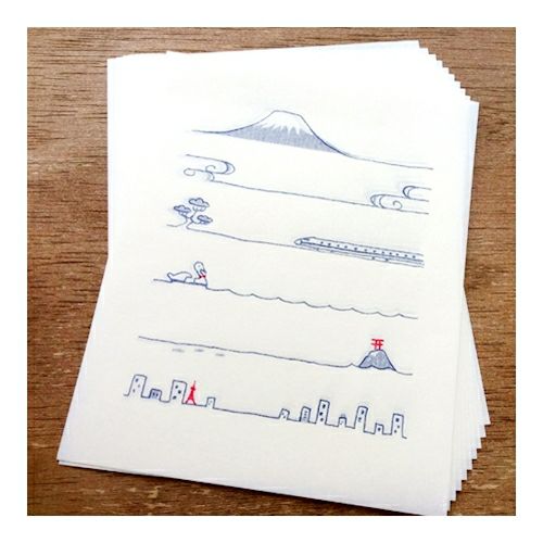古川睦 初春の富士 富士山 世界遺産 共シール 共箱 幅85cm 真作 遊び箋 富士山 | 古川紙工公式オンラインショップ