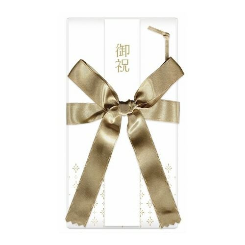 ﾘﾎﾞﾝ祝儀袋 花結び  Snow White