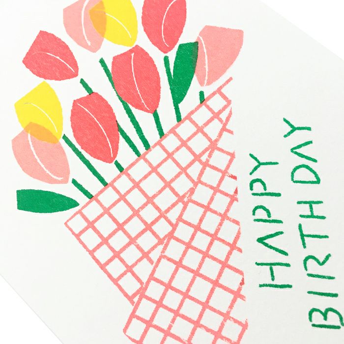 ﾚﾄﾛ印刷ﾎﾟｽﾄｶｰﾄﾞ ﾁｭｰﾘｯﾌﾟの花束 | 古川紙工公式オンラインショップ