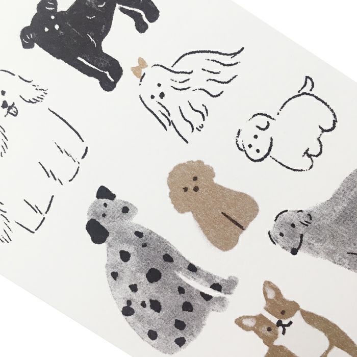 ﾚﾄﾛ印刷ﾎﾟｽﾄｶｰﾄﾞ 犬あつめ