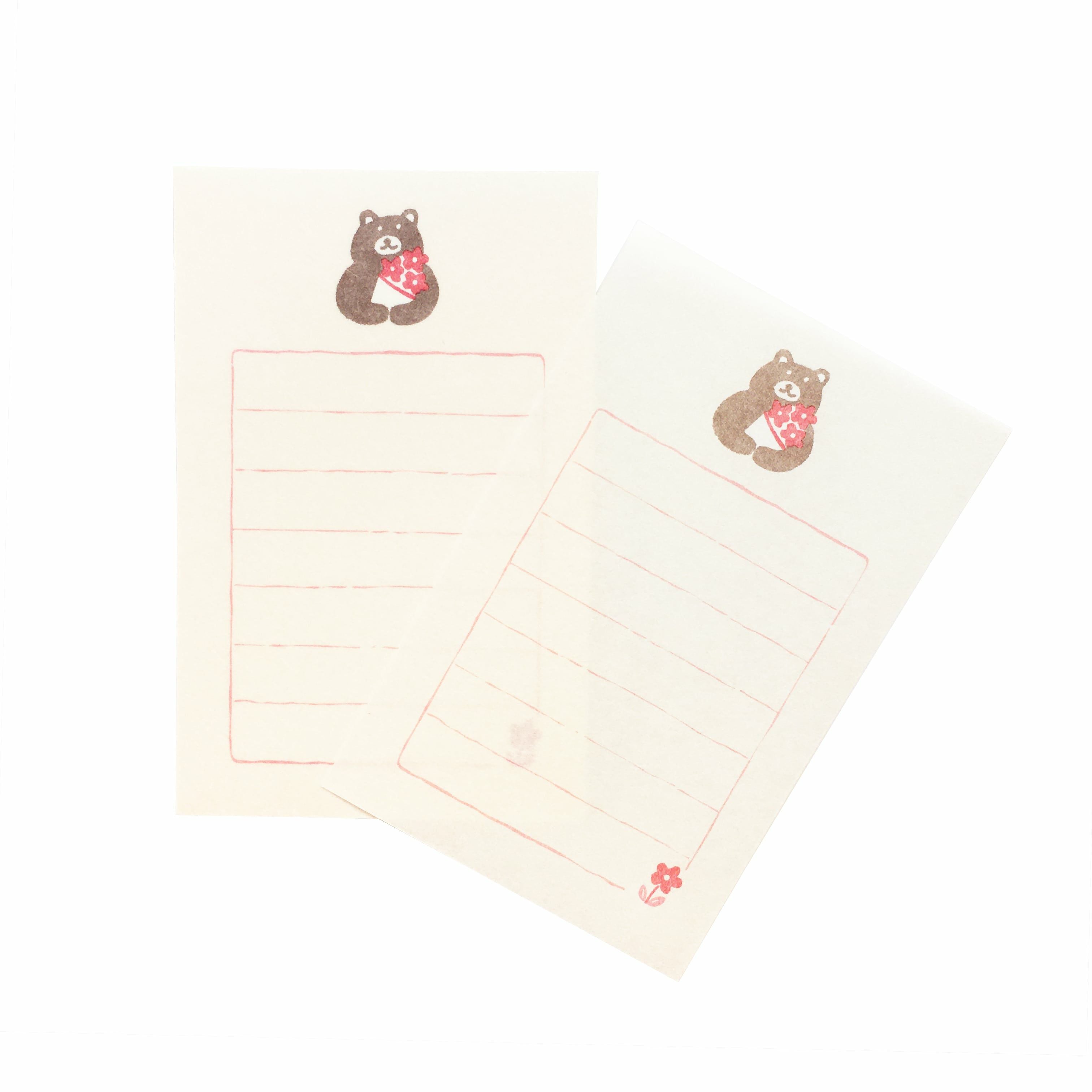 そえぶみ箋 ｸﾏのきもち | 古川紙工公式オンラインショップ