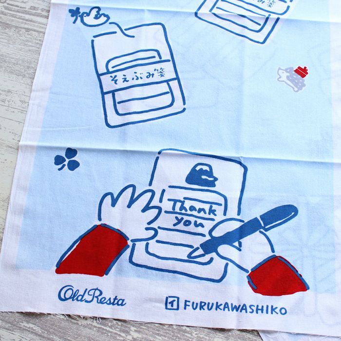 Old Resta×FURUKAWASHIKO てぬぐい そえぶみ箋