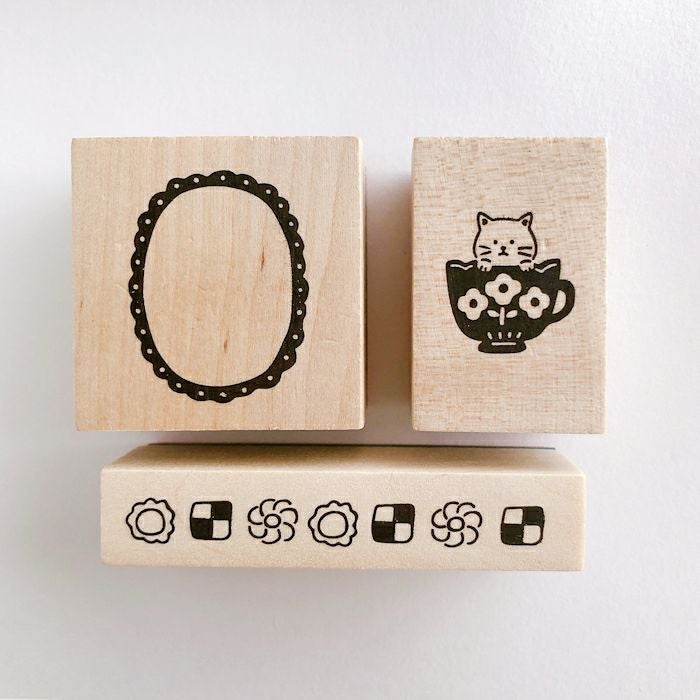 ｵﾝﾗｲﾝ限定 ﾌﾙｶﾜはんこ 3個ｾｯﾄ ﾃｨｰﾀｲﾑ