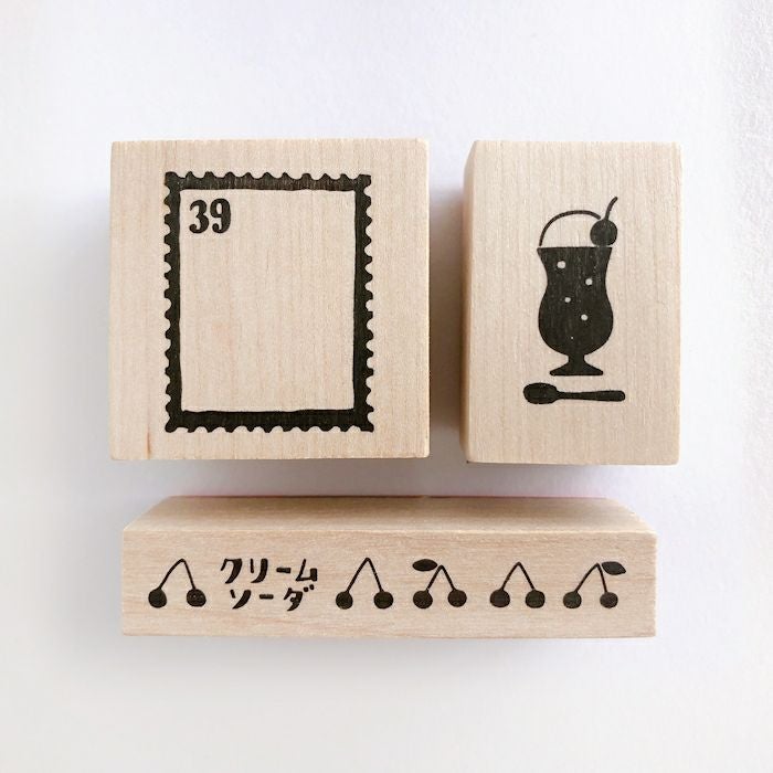 ｵﾝﾗｲﾝ限定 ﾌﾙｶﾜはんこ 3個ｾｯﾄ ｸﾘｰﾑｿｰﾀﾞ