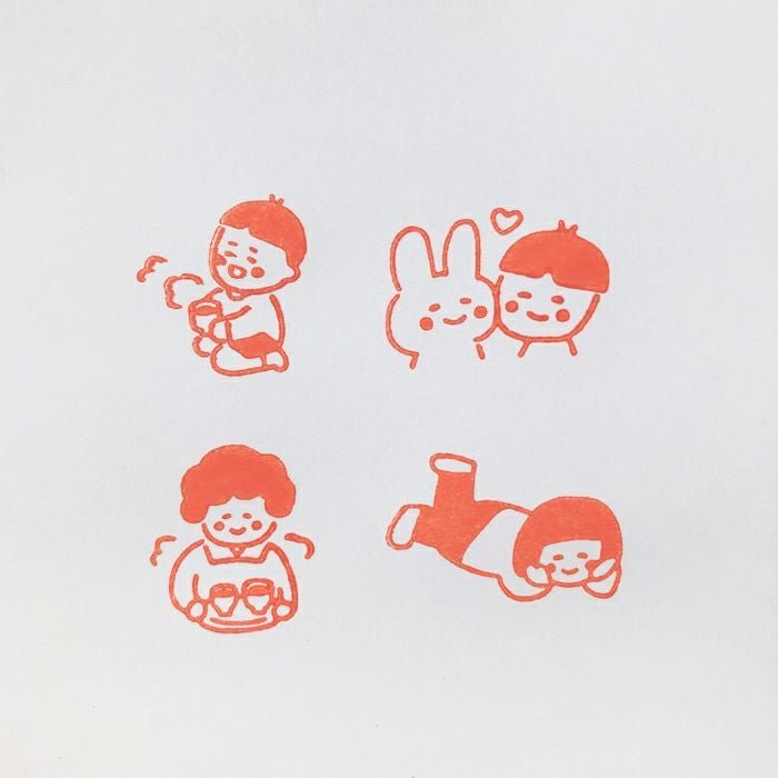 ｵﾝﾗｲﾝ限定 ﾌﾙｶﾜはんこ 4個ｾｯﾄ ゆるゆる