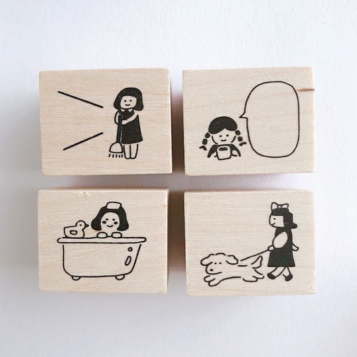 ｵﾝﾗｲﾝ限定 ﾌﾙｶﾜはんこ 4個ｾｯﾄ 私の生活