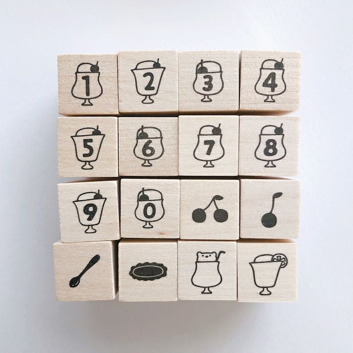 ｵﾝﾗｲﾝ限定 ﾌﾙｶﾜはんこ 16個ｾｯﾄ ｸﾘｰﾑｿｰﾀﾞ数字 | 古川紙工公式オンライン