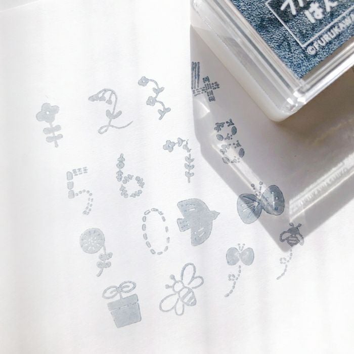 ｵﾝﾗｲﾝ限定 ﾌﾙｶﾜはんこ ｽﾀﾝﾌﾟﾊﾟｯﾄﾞ ﾎﾟｰﾗｰﾌﾞﾙｰ