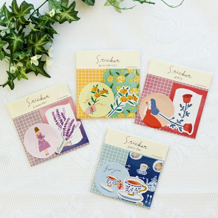 ｵﾝﾗｲﾝ限定 mifull tokimeki sticker White Tea