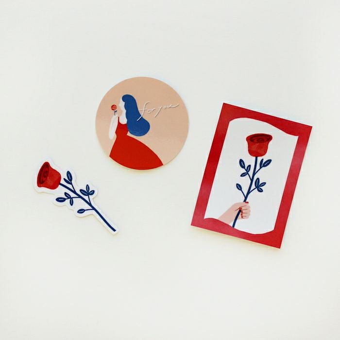 ｵﾝﾗｲﾝ限定 mifull tokimeki sticker ROSE