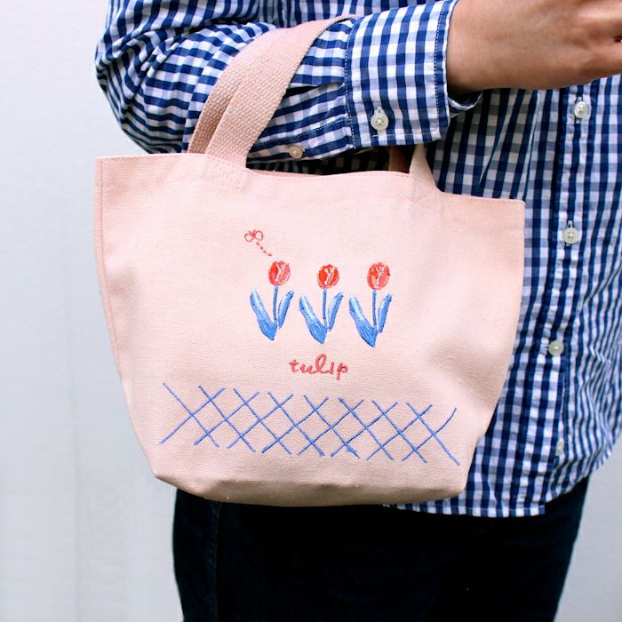 ｵﾝﾗｲﾝ限定 刺繍ﾐﾆﾊﾞｯｸﾞ ﾁｭｰﾘｯﾌﾟ