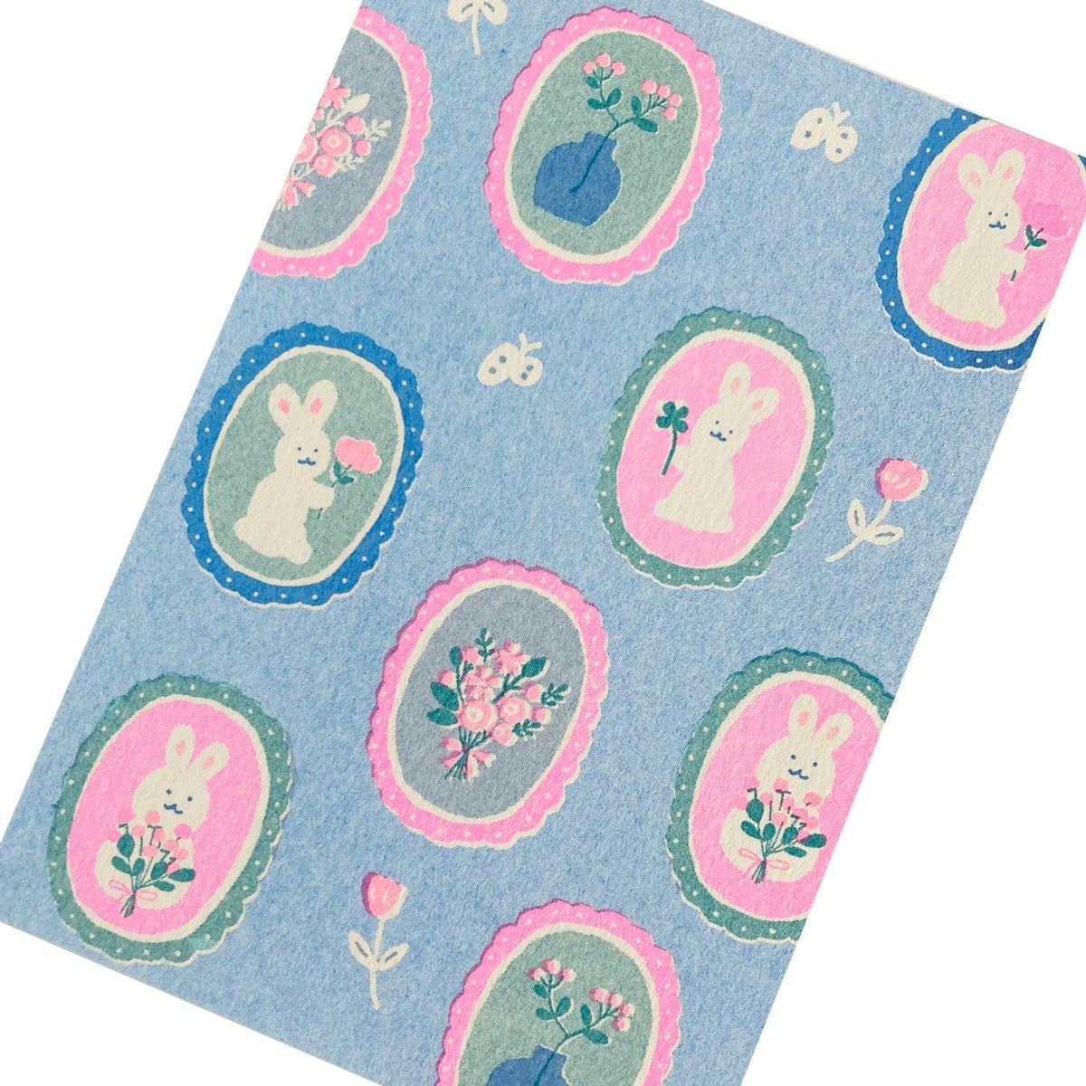 うさぎﾌﾞﾛｰﾁ ﾚﾄﾛ印刷ﾎﾟｽﾄｶｰﾄﾞ