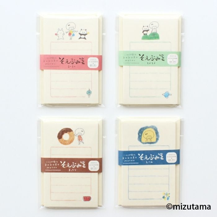 【古川紙工×mizutama　KOKOROMOYOU レターセット　メモ　ふせん そえぶみ箋 しーん kokoromoyou | 古川紙工公式オンラインショップ