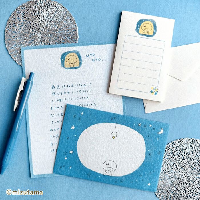 【古川紙工×mizutama　KOKOROMOYOU レターセット　メモ　ふせん そえぶみ箋 しーん kokoromoyou | 古川紙工公式オンラインショップ