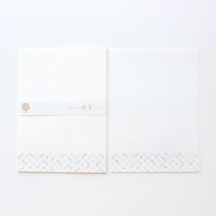 翠sui 美濃和紙 便箋 七宝文様 | 古川紙工公式オンラインショップ