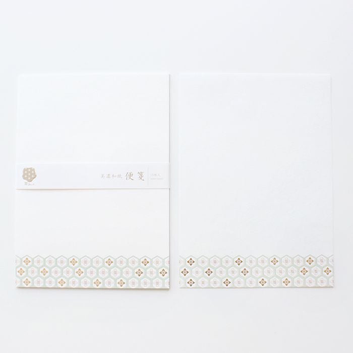 翠sui 美濃和紙 便箋 亀甲文様