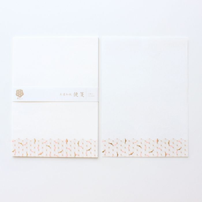 翠sui 美濃和紙 便箋 麻の葉文様