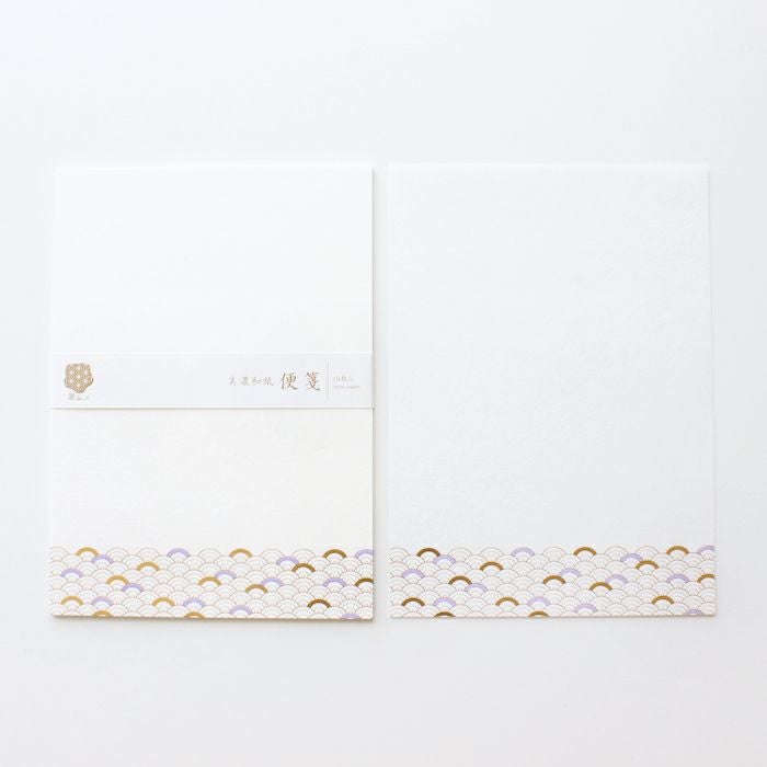 翠sui 美濃和紙 便箋 青海波文様 | 古川紙工公式オンラインショップ