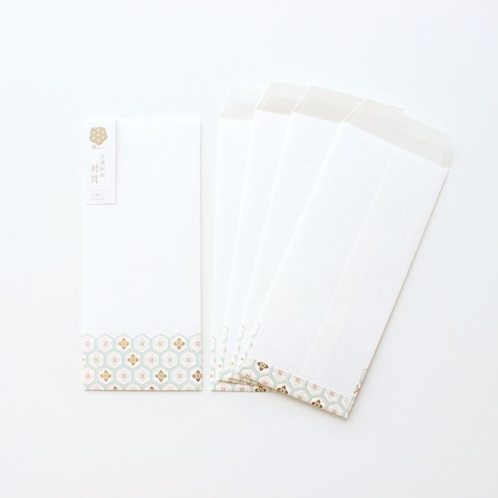 翠sui 美濃和紙 封筒 七宝文様