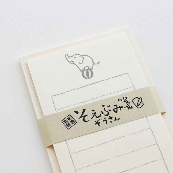 ｵﾝﾗｲﾝ限定 復刻 そえぶみ箋 ぞうさん | 古川紙工公式オンラインショップ