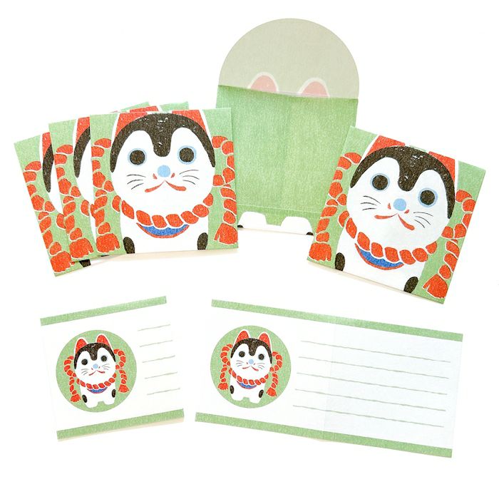 NIPPON365  美濃和紙 ましかくぽち文 犬張り子