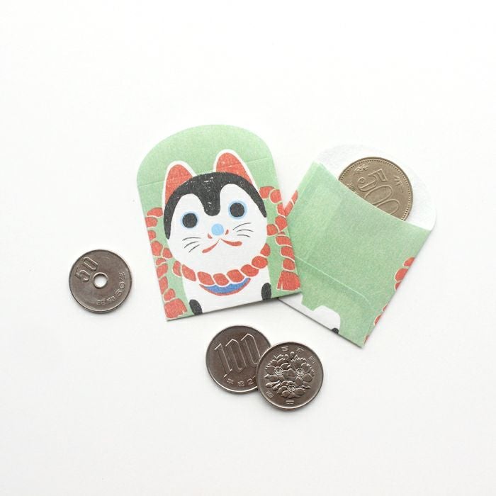 NIPPON365  美濃和紙 豆ぽち袋 招き猫