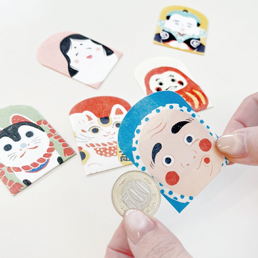 NIPPON365 美濃和紙 豆ぽち袋 だるま | 古川紙工公式オンラインショップ