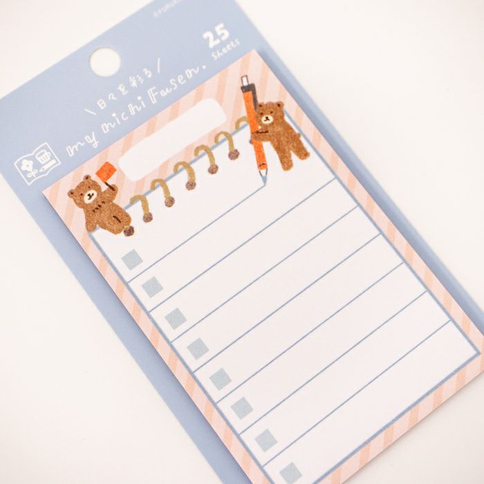 ﾏｲﾆﾁ付箋 お手伝いくま わたしびより | 古川紙工公式オンラインショップ
