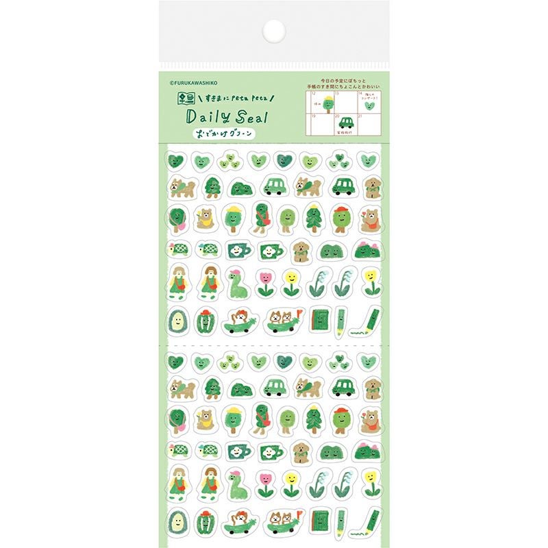 ﾃﾞｲﾘｰｼｰﾙ おでかけｸﾞﾘｰﾝ わたしびより | 古川紙工公式オンラインショップ