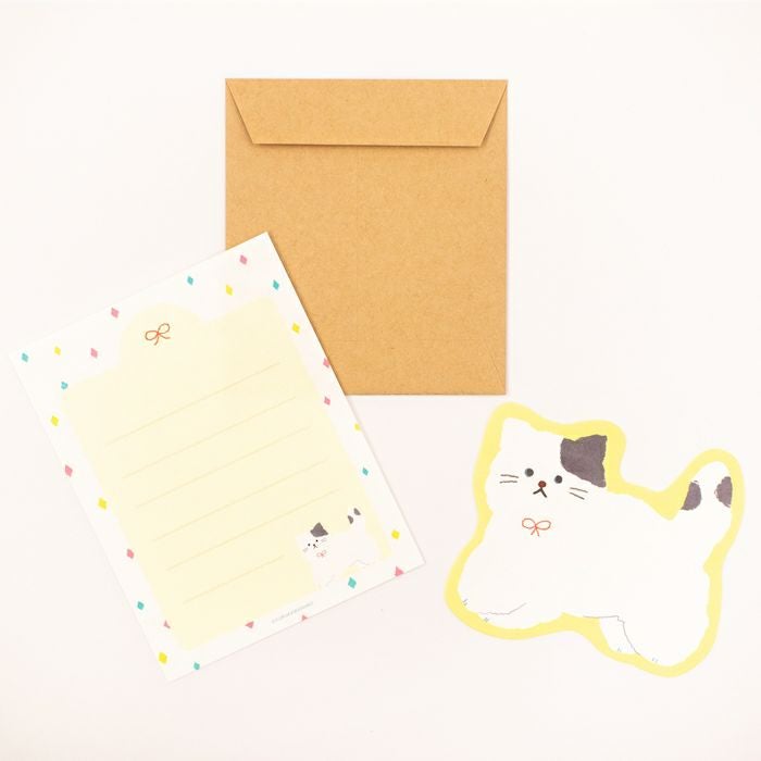 ﾀﾞｲｶｯﾄﾐﾆﾚﾀｰｾｯﾄ もふもふにゃんこ わたしびより | 古川紙工公式