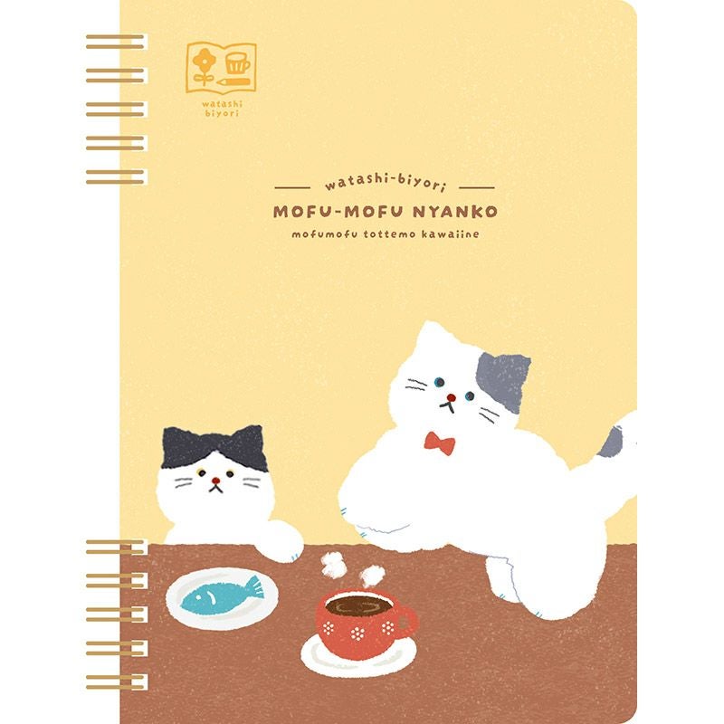 B6ﾘﾝｸﾞﾉｰﾄ もふもふにゃんこ わたしびより | 古川紙工公式オンライン