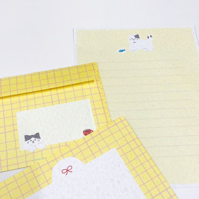 ﾚﾀｰｾｯﾄ もふもふにゃんこ わたしびより | 古川紙工公式オンラインショップ