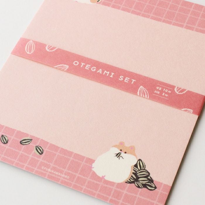 ｵﾝﾗｲﾝ限定 OTEGAMI SET ぷにぷにﾊﾑｽﾀｰ | 古川紙工公式オンラインショップ