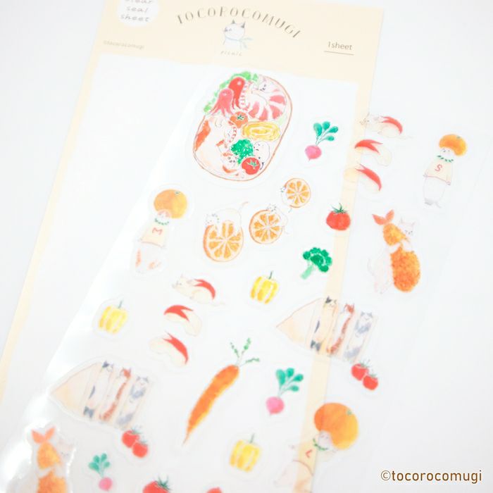 透明ｼｰﾙｼｰﾄ picnic ﾄｺﾛｺﾑｷﾞ