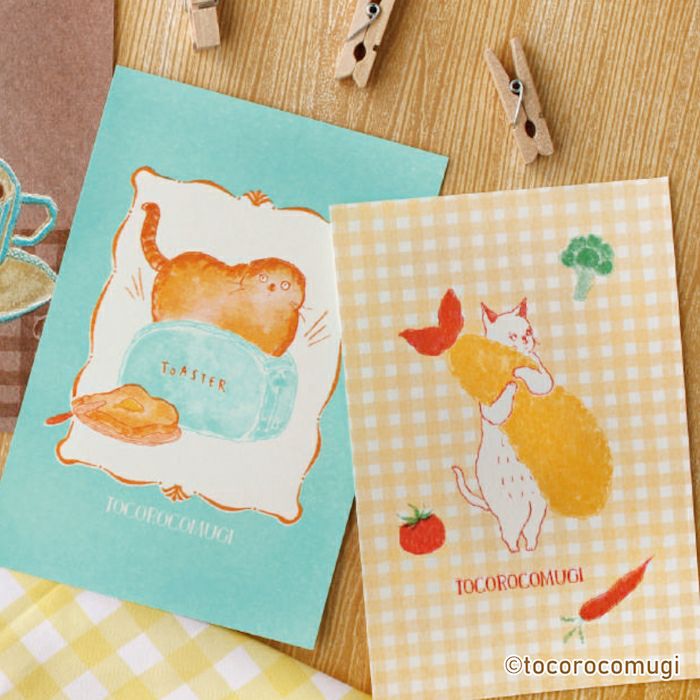 ﾚﾄﾛﾎﾟｽﾄｶｰﾄﾞ picnic ﾄｺﾛｺﾑｷﾞ