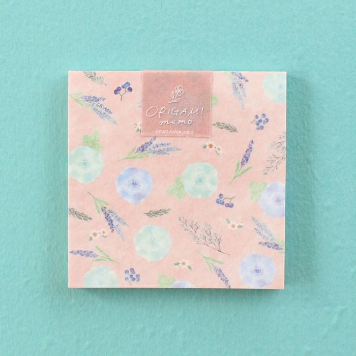 ｵﾝﾗｲﾝ限定 ORIGAMI memo 青い花と実