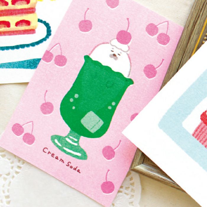 ﾚﾄﾛ印刷ﾎﾟｽﾄｶｰﾄﾞ ﾄﾘ お菓子などうぶつ工房