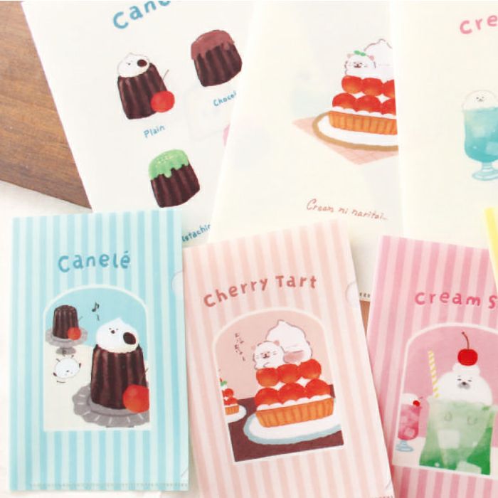 ｸﾘｱﾌｧｲﾙA5A6ｾｯﾄ ﾈｺ お菓子などうぶつ工房 | 古川紙工公式オンライン