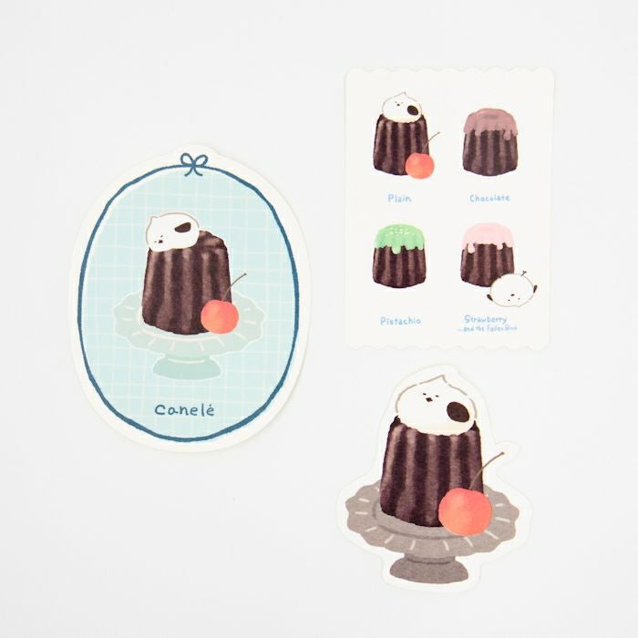 ｽﾃｯｶｰ3柄ｾｯﾄ ﾄﾘ お菓子などうぶつ工房