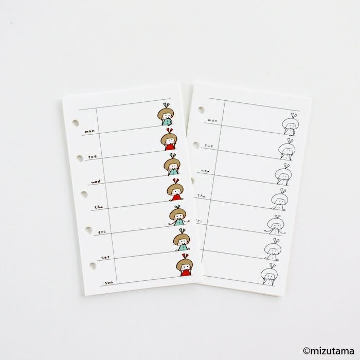 fufufu手帳 ﾘﾌｨﾙM5 ｳｨｰｸﾘｰ  りんちゃん