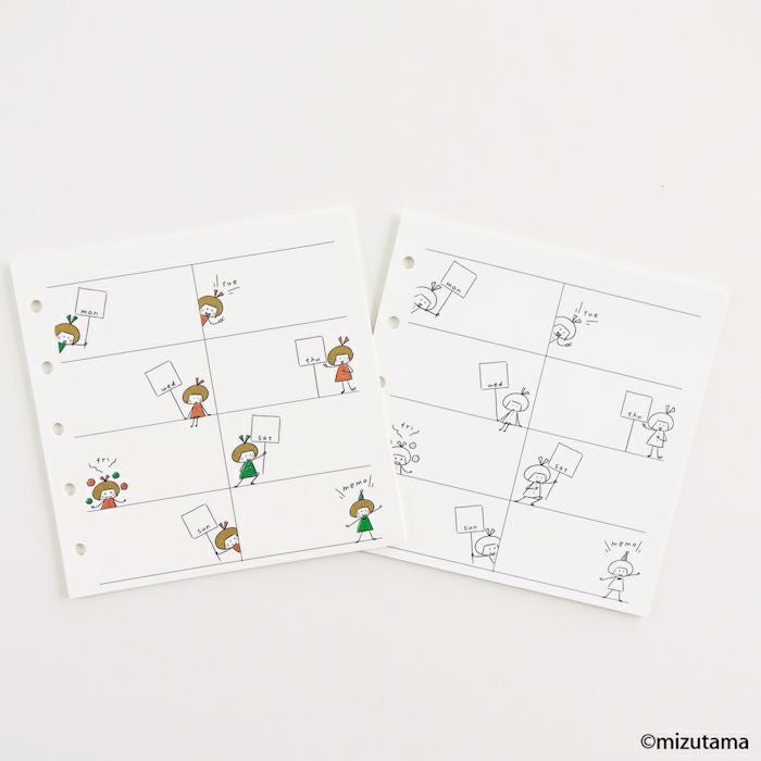 fufufu手帳 ﾘﾌｨﾙM5ｽｸｴｱ ｳｨｰｸﾘｰ  りんちゃん