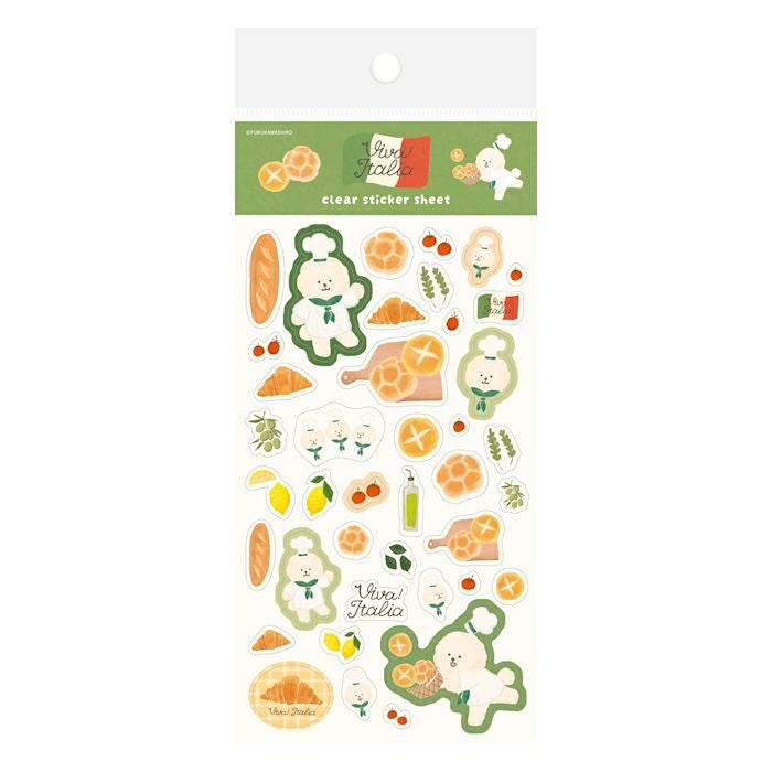 透明ｼｰﾙｼｰﾄ ﾊﾟﾝわんこ ｲﾀﾘｱ | 古川紙工公式オンラインショップ