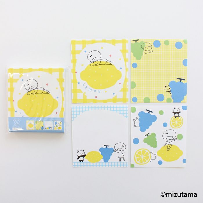 ｵﾝﾗｲﾝ限定 ﾒﾓﾊﾟｯﾄﾞ FRUIT LEMON×GRAPE | 古川紙工公式オンラインショップ