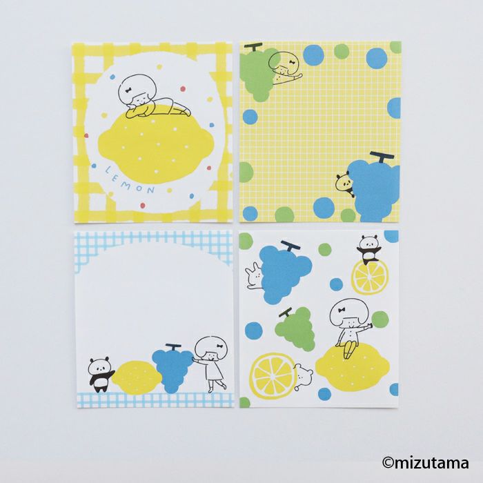 ｵﾝﾗｲﾝ限定 ﾒﾓﾊﾟｯﾄﾞ FRUIT LEMON×GRAPE | 古川紙工公式オンラインショップ