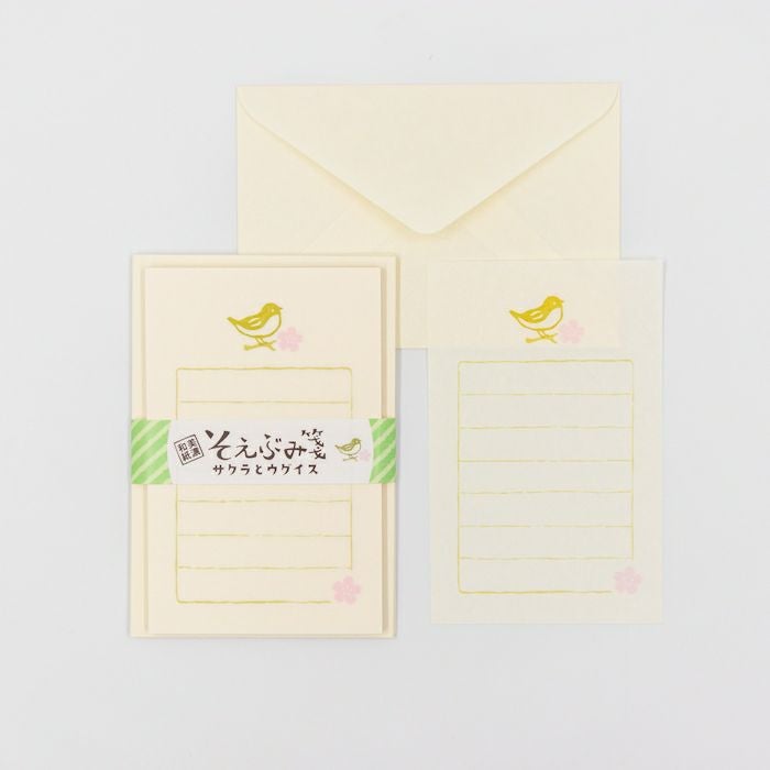 古川紙工プロダクト > 季節商品 > Wa-Life春限定(※数量限定) > そえぶみ箋 ｻｸﾗとｳｸﾞｲｽ