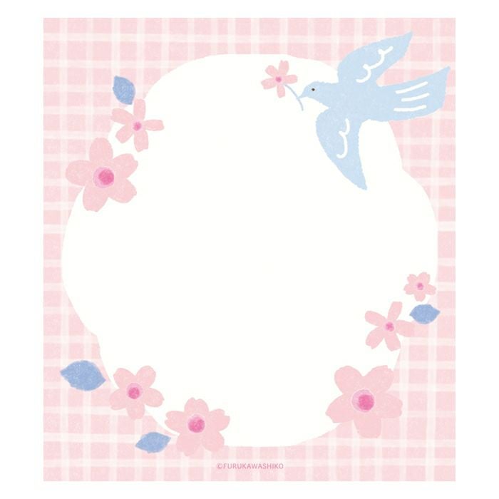 ﾒﾓﾊﾟｯﾄﾞ ｻｸﾗと白い鳥