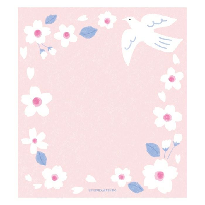 ﾒﾓﾊﾟｯﾄﾞ ｻｸﾗと白い鳥