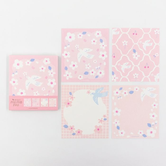 ﾒﾓﾊﾟｯﾄﾞ ｻｸﾗと白い鳥