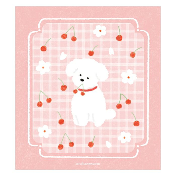 ﾒﾓﾊﾟｯﾄﾞ ｻｸﾗと白いわんこ | 古川紙工公式オンラインショップ